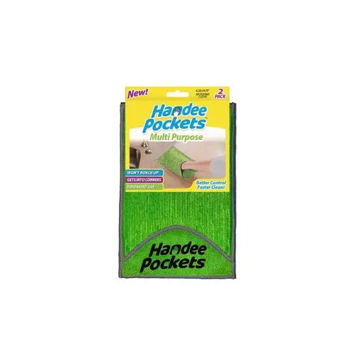 Handee Pockets 33124-XCP6 Cleaning Cloth Microfiber 6.25" W X 9.75" L Gree - 2 per pack x6 packs