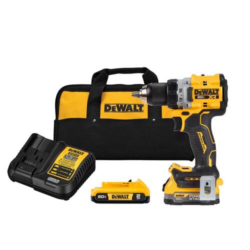 DEWALT DCD800D1E1 Cordless Drill/Driver Max XR 20 V 1/2" Brushless Kit