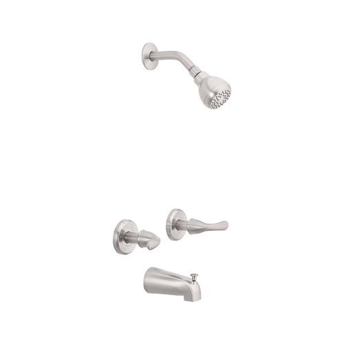 Tub and Shower Faucet Essentials 2-Handle Brushed Nickel Brushed Nickel