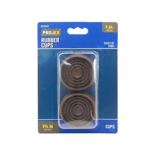 Caster Cup Rubber Brown Round 1-3/4" W Brown