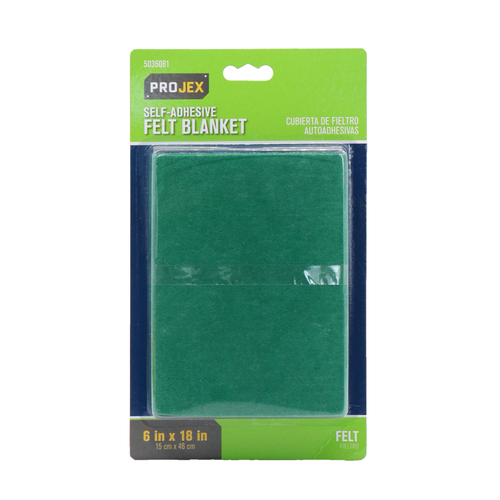 Projex P0092 Blanket Felt Self Adhesive Green Square 6" W X 18" L Green