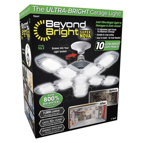 Beyond Bright BEBRNOV-MC4 LED Light Super Nova Garage Plastic/Metal White