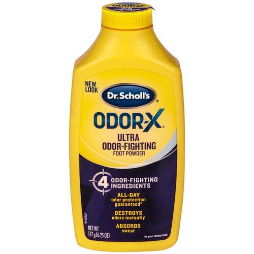 Dr Scholl's 90000065 Boot/Foot Powder Odor-X 6.25 oz