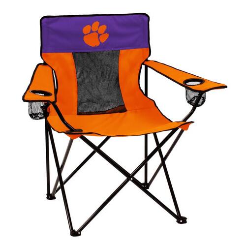 Logo Brands 123-12E Folding Chair Elite Orange Clemson