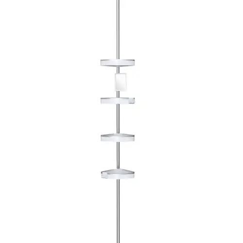 Better Living 70054 Tension Shower Caddy HiRISE 108" H X 8" W X 10.63" L White White