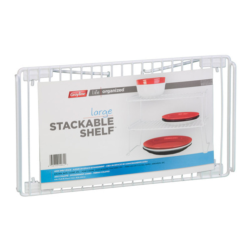 Stackable Shelf Life Organized 6" H X 9" W X 17-1/3" L PE Coated White PE Coated