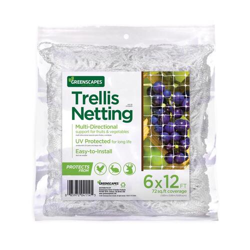 Trellis Netting 12 ft. L X 6 ft. W White