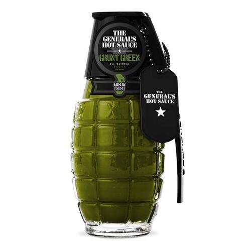 Sauce The General's Hot Grunt Green 6 oz - pack of 12