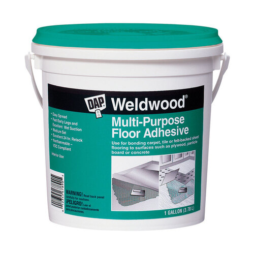 Floor Adhesive WeldWood High Strength Synthetic Latex-Resins 1 gal Off White