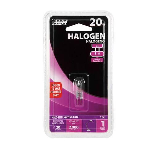 Halogen Bulb 20 W T3 Tubular 250 lm Soft White Clear