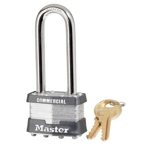 Master Lock 1LJ KA #2402 KA #2402 Laminated Steel Pin Tumbler 1-3/4" Padlock, 2-1/2" Shackle, Keyed Alike