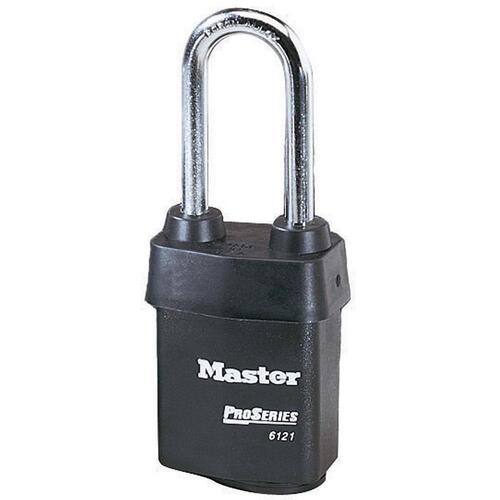 Master Lock 6121LJKA #10G010 #10G010 ProSeries Weather Tough Laminated Steel Rekeyable Pin Tumbler 2-1/8" Padlock, 2-3/8" Shackle