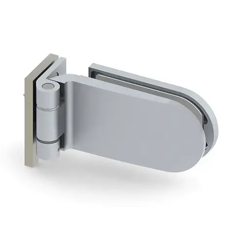 Colcom 8664P1-13-XCP2 Biloba Round Side Hydraulic Hinge For P35E Profile Imitation Satin Stainless Steel - pack of 2