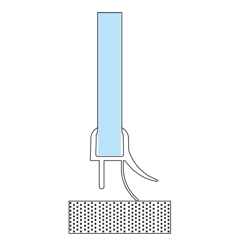 Colcom 8PT6-37-22m-XCP10 Piuma Sealing Guide For Shower Cabin System 6 mm (1/4") - pack of 10