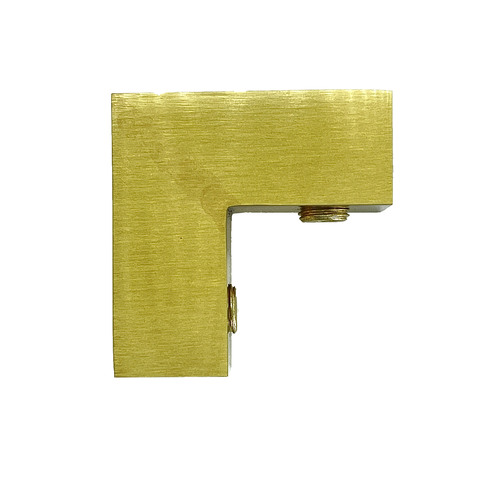 CRL S0GC90SB Sleeve Over Glass Clamp 90 Degree Satin Brass