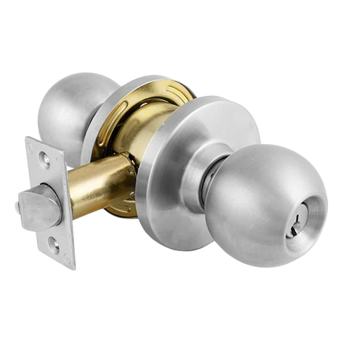 3000 Series Grade 2 Non-Clutched Cylindrical Lock Knob Classroom Satin Chrome