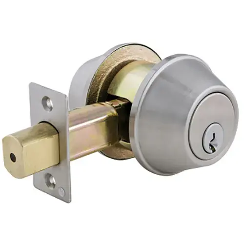 Grade 1 Heavy Duty Double Deadbolt With 2 Keys Satin Chrome