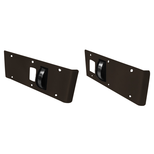 International Door Closers CR4550/CR4591-US10B Combo Double Lipped Strike And Rescue Stop For Center Hung Door Oil Rubbed Bronze