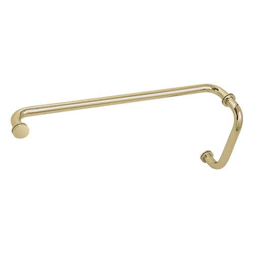 CRL BM8X24SB Satin Brass 8" Pull Handle and 24" Towel Bar BM Series Combination With Metal Washers