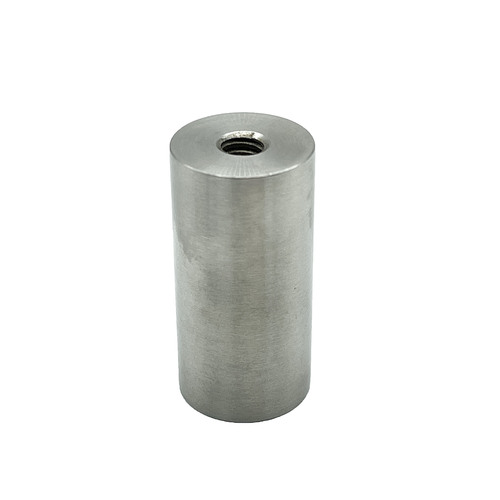 Round Standoff Base Brushed Stainless Steel 3/4"x1-1/2"