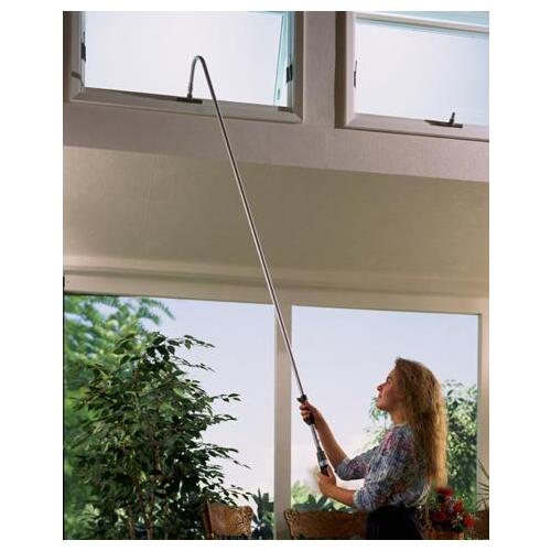 12ft Flex KD Clerestory Pole for Jamb Mount 12 Foot Crank Length Natural Anodized Aluminum