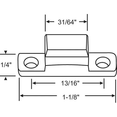 NYLON BOTTOM RAIL SLIDE BLACK