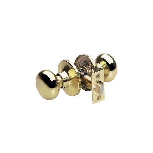 Grade 3 Passage Biscuit Knob, Polished Brass