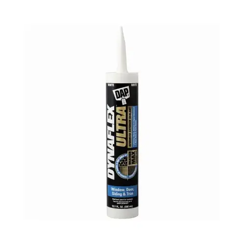 DYNAFLEX ULTRA Advanced Exterior Sealant, White, 40 to 100 deg F, 10.1 oz Cartridge