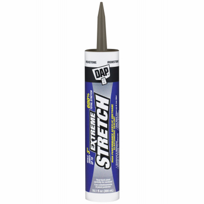 DAP 7079818712 EXTREME STRETCH Premium Elastomeric Sealant, Iron Stone, 24 hr Curing, 40 to 100 deg F, 10.1 fl-oz