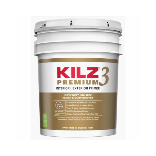 KILZ 13000 Stain Blocking Primer Premium White Flat Water-Based 5 gal White