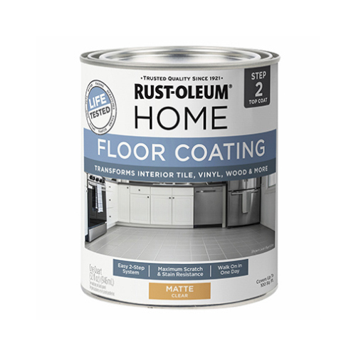 HOME Floor Top Coat, Matte, Clear, 1 qt