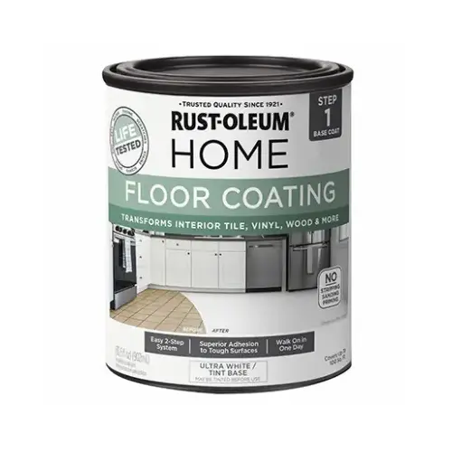 Floor Coating Step 1 Home Floor Coating Ultra White Tint Base 1 qt Ultra White Tint Base - pack of 6