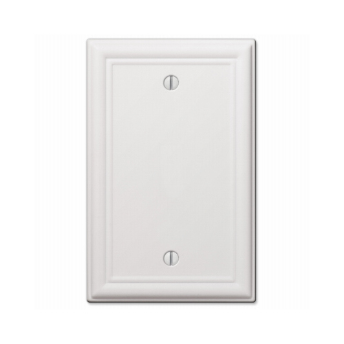 Wall Plate Chelsea White 1 gang Stamped Steel Blank White