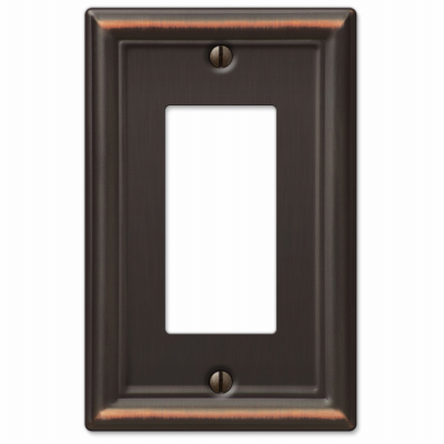 Amertac 149RDB Wall Plate Chelsea Aged Bronze 1 gang Stamped Steel Decorator Aged