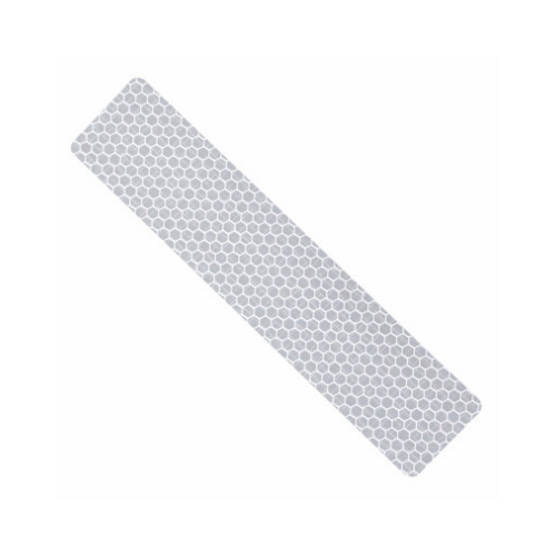 Reflective Safety Tape 1.3" W X 6" L White White