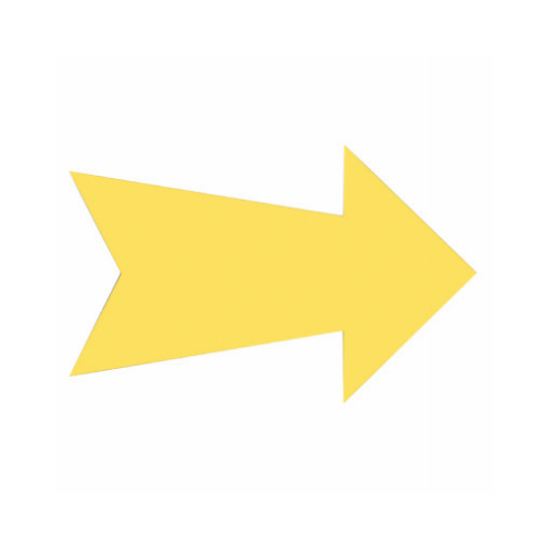 Sign English Yellow Arrow 6" H X 24" W - pack of 6