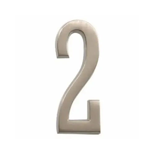 Number Distinctions 4" Silver Brushed Nickel Self-Adhesive 2 - pack of 3