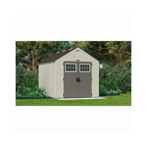 Tremont Storage Shed, 547 cu-ft Capacity, 8 ft 4-1/2 in W, 10 ft 2-1/4 in D, 8 ft 7 in H, Resin Vanilla