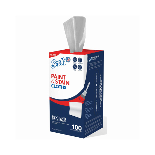 SCOTT 53942 Paint Cleaning Cloth, White - pack of 100