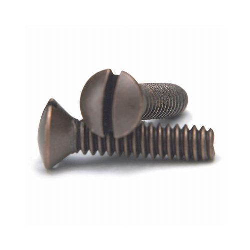 Wallplate Screws No. 6 X 3/4" L Slotted Oval Head Aged Bronze