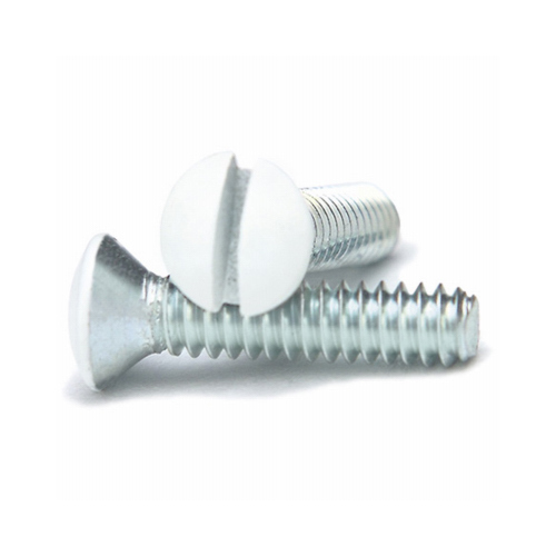 Wall Plate Screws White Steel White