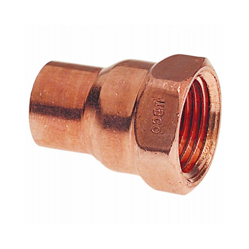 NIBCO W01080D Pipe Adapter 3/4" Copper X 1" D FPT Copper