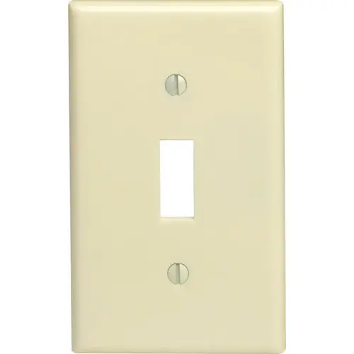 Wall Plate Ivory 1 gang Thermoset Plastic Toggle Ivory