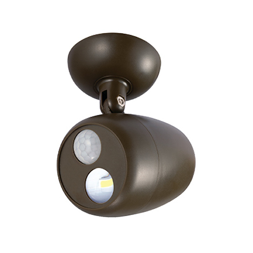 Globe Electric 79766 Motion-Activated LED Security Light, Battery Operated, 11.5-Ft. Range, Brown