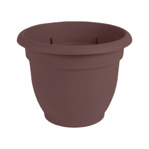 Ariana Series Planter, 10.8 in W, 10.8 in D, Round, Plastic, Merlot