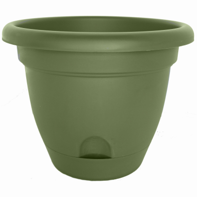 Bloem LP1442 Ariana Self Watering Planter with Saucer, Plastic, Living Green, 14-In.