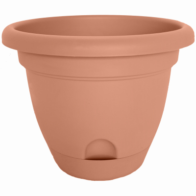 Bloem LP1446 Ariana Self Watering Planter with Saucer, Plastic, Terra Cotta, 14-In.