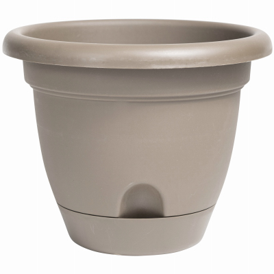 Bloem LP1483 Ariana Self Watering Planter with Saucer, Plastic, Pebble Stone, 14-In.