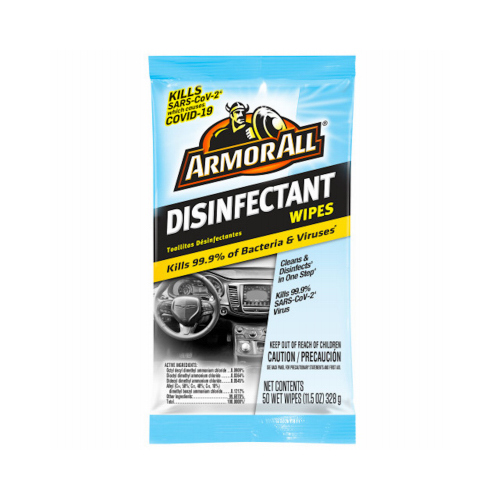 ARMOR ALL 19474 Disinfectant Wipes, 50-Ct.