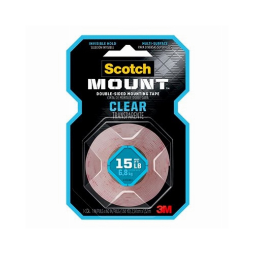 Clear Double-Sided Mounting Tape, 1 x 125-In.